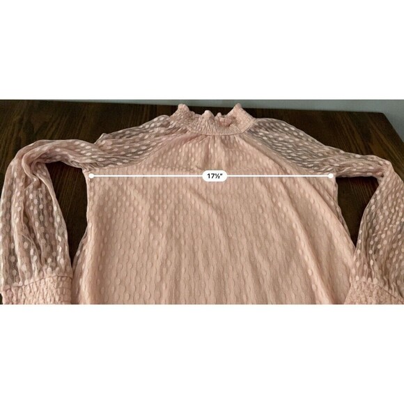 NINA LEONARD Lace Dress Trapeze Mock Neck Pink Rose Small Long Sleeve NWT Shift - Picture 9 of 16